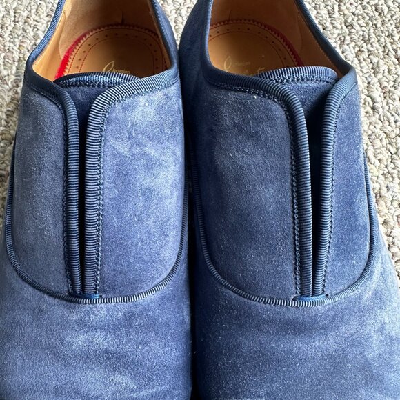 Christian Louboutin Dandelion Velvet Loafers – Blue Suede main image 14